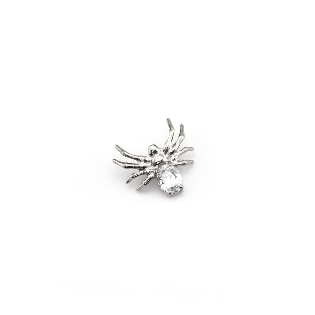 Crystal Spider Titanium Ear Studs
