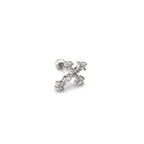 Crystal Cross Stainless Steel Ear Studs