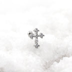 Crystal Cross Stainless Steel Ear Studs