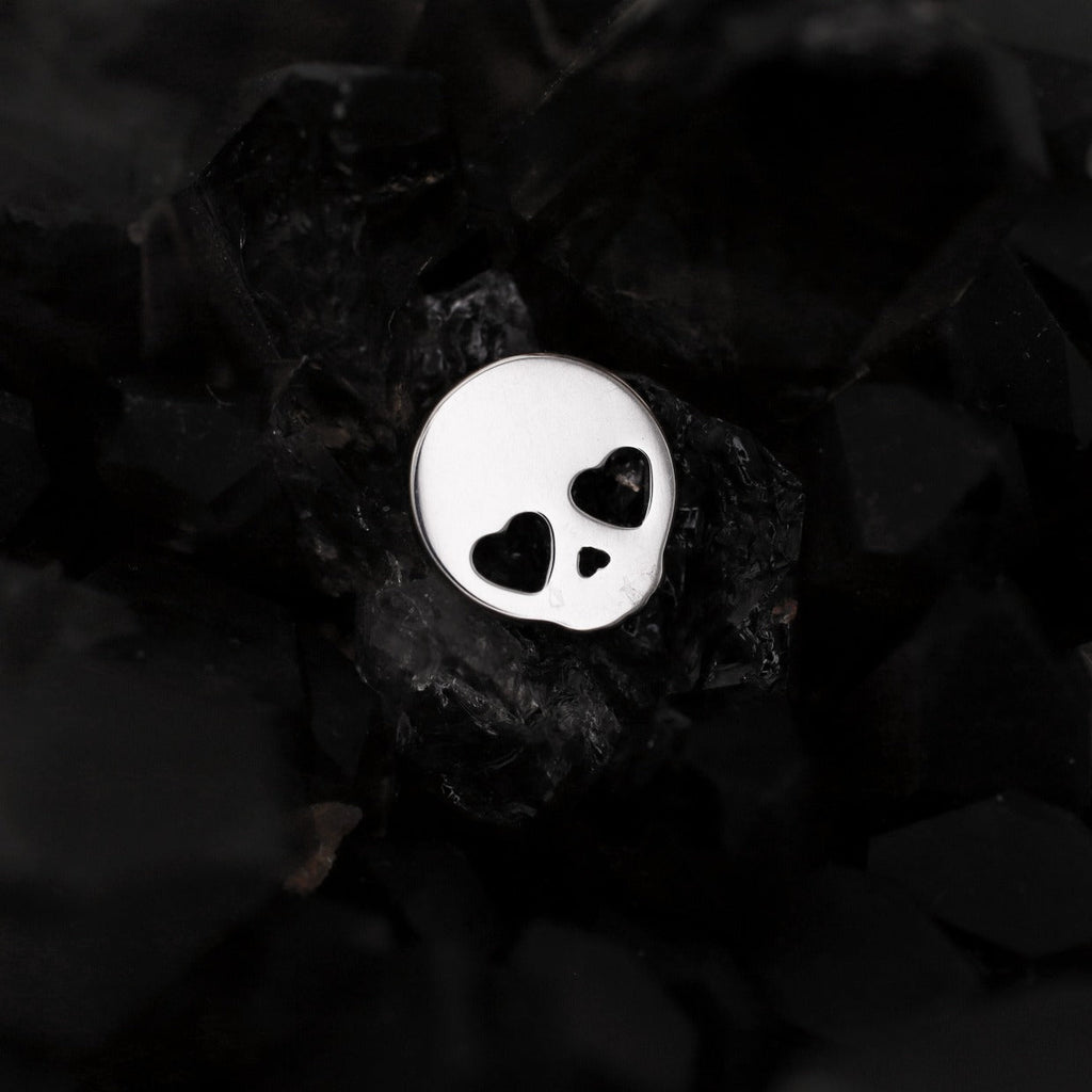 Sweetheart Skeleton Titanium Ear Studs