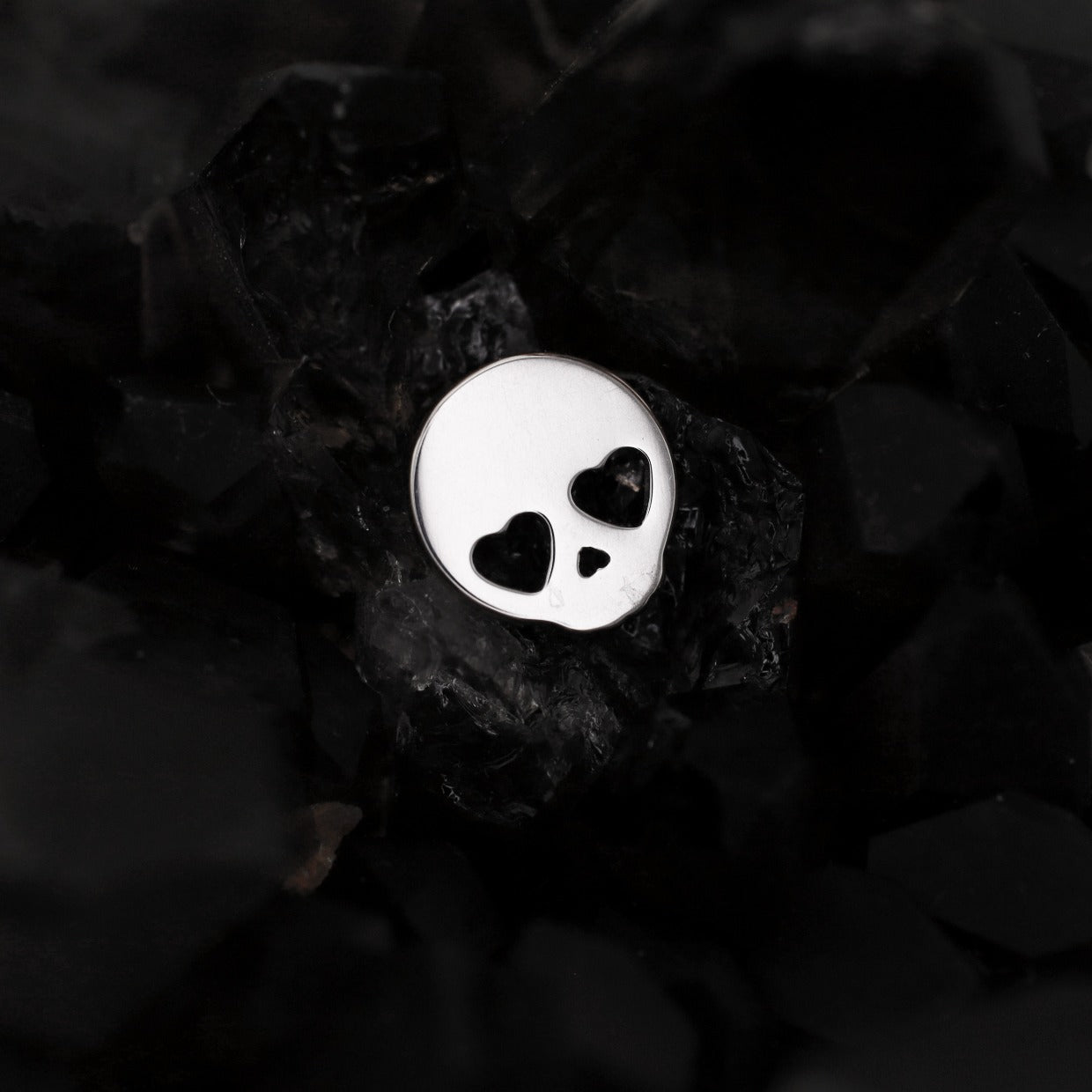 Sweetheart Skeleton Titanium Ear Studs