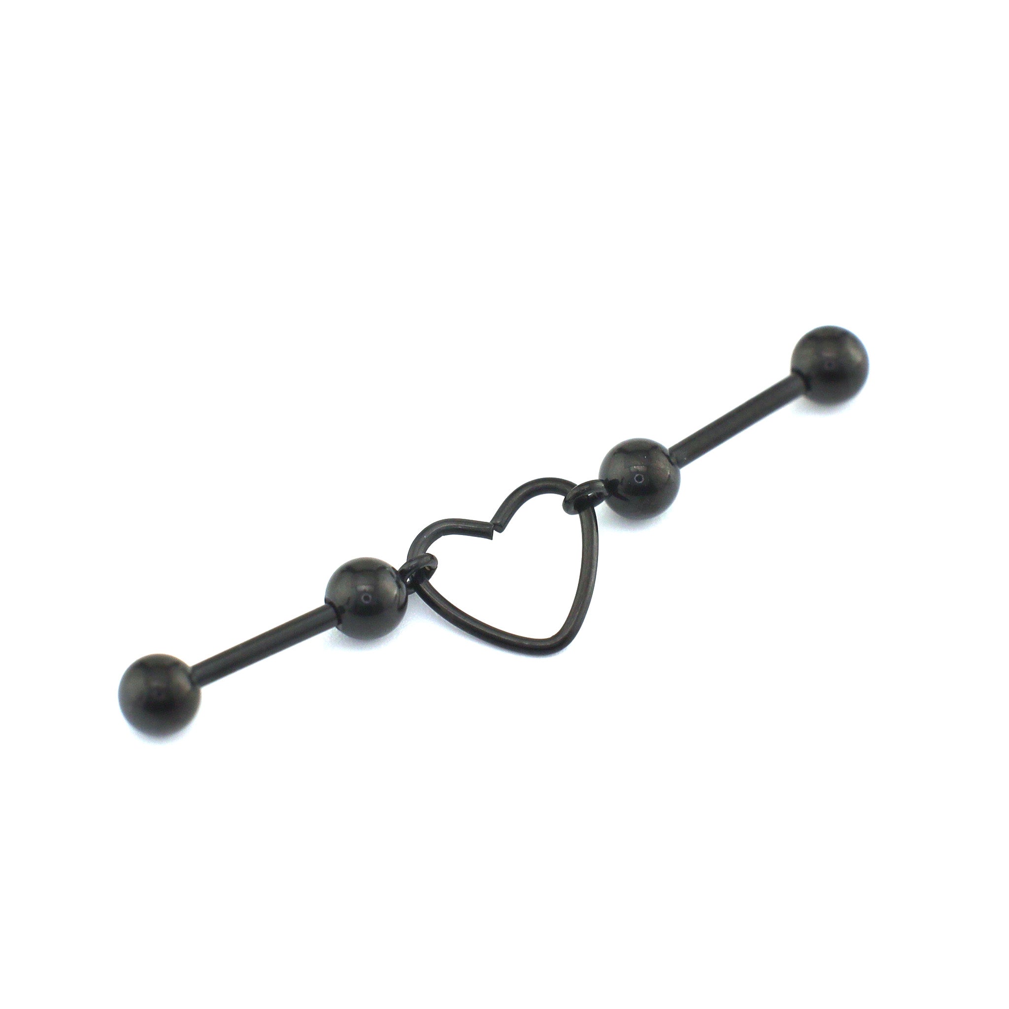 Heart Segment Stainless Steel Industrial Barbell