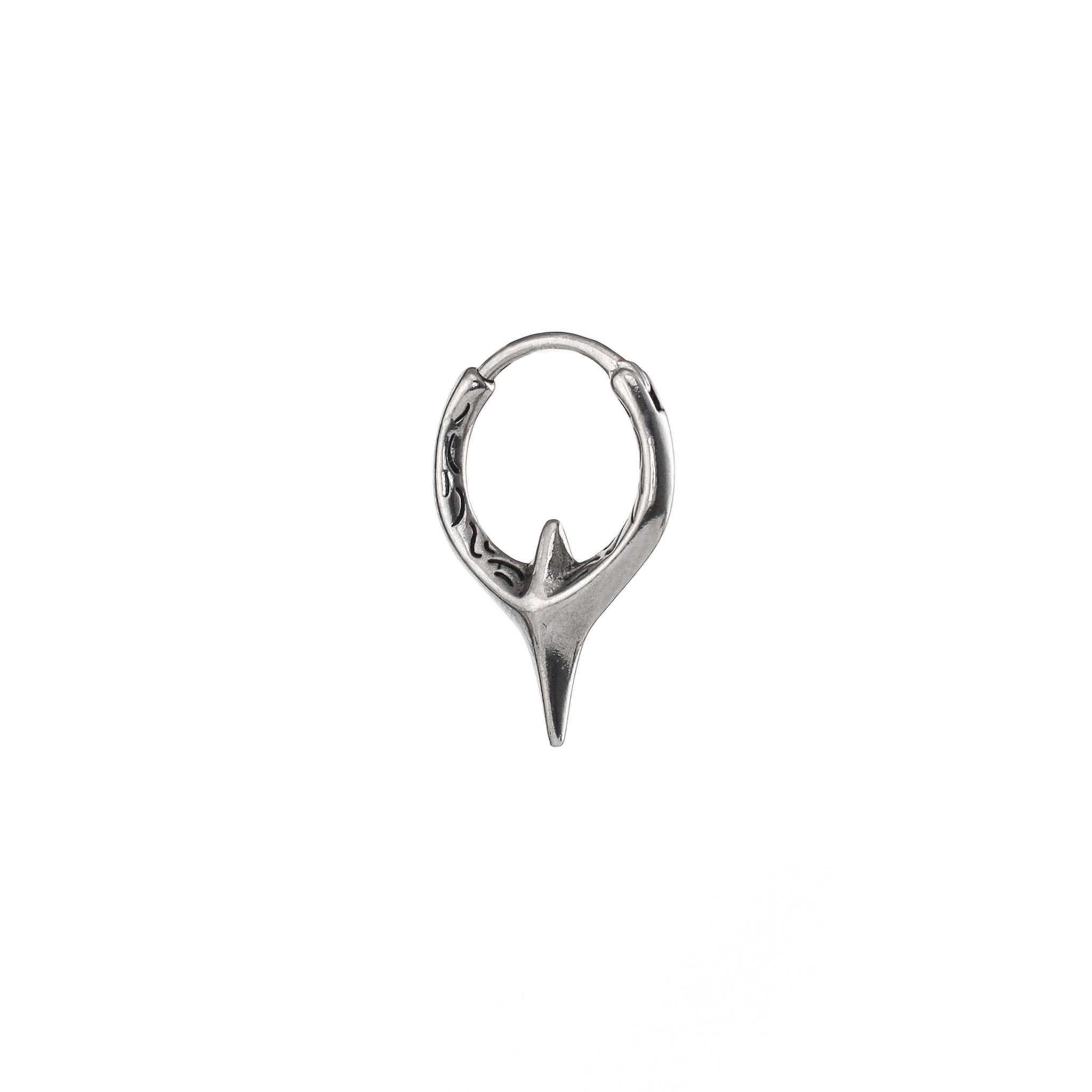 Engraved Fangs Stainless Steel Earrings