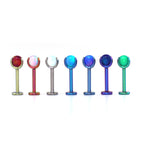 High-Saturation Nebula Opal Internally Threaded Titanium Studs