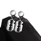 PAIR OF Blade Pendant Externally Threaded Stainless Steel Ear Studs