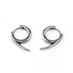 PAIR OF Silver Fangs Stainless Steel Earrings