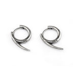 PAIR OF Silver Fangs Stainless Steel Earrings