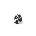 PAIR OF 16G CZ Chrome Hearts Style Cross Stainless Steel Ear Studs