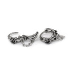 Rose Vine Drop Chain Stainless Steel Earrings
