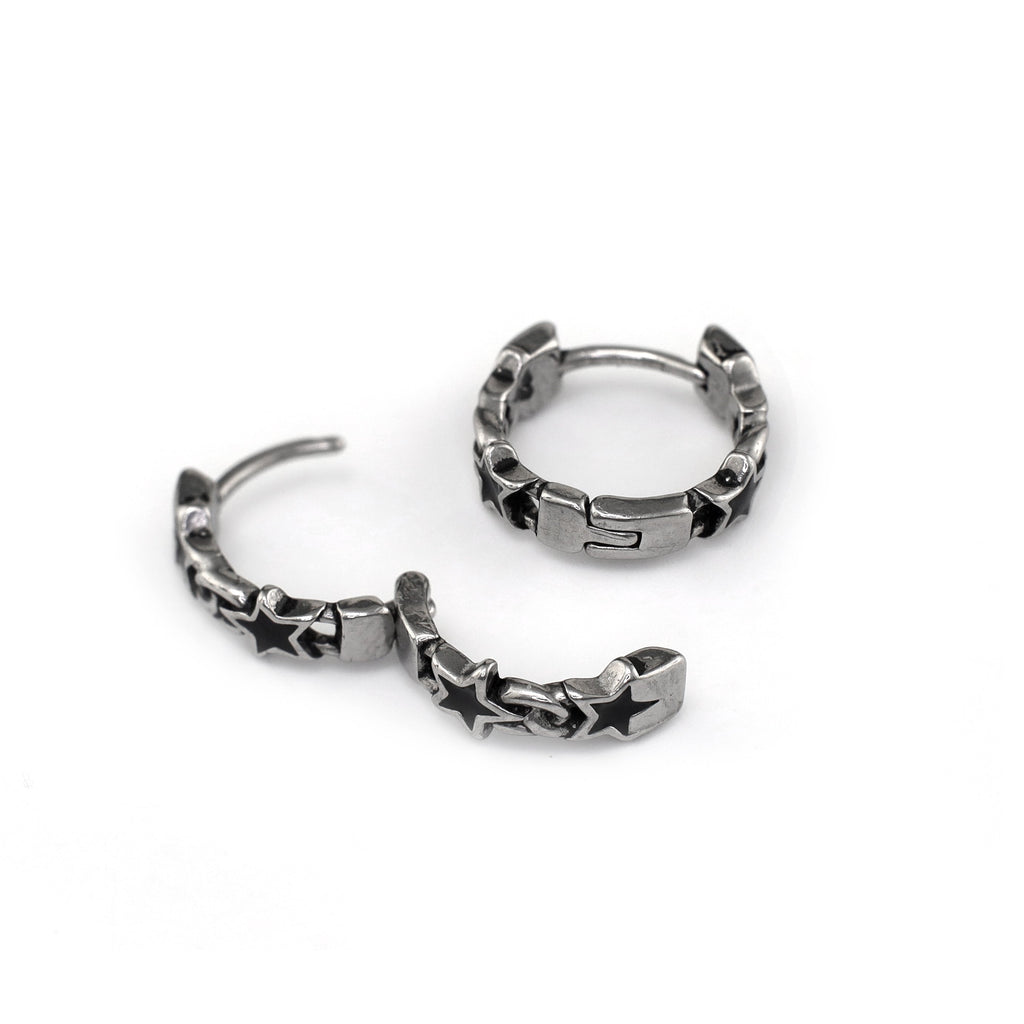 Star & Chain Stainless Steel Earrings