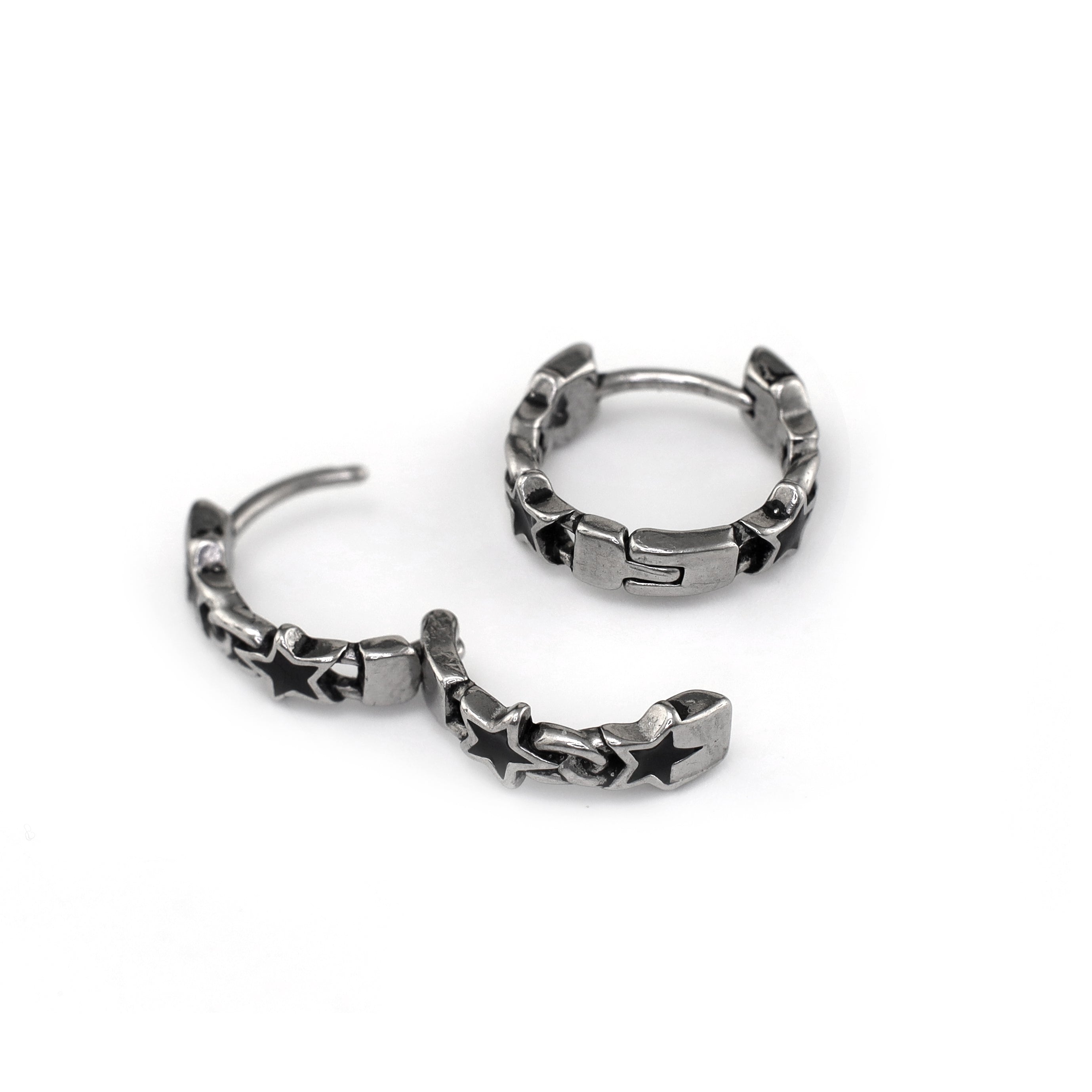 Star & Chain Stainless Steel Earrings