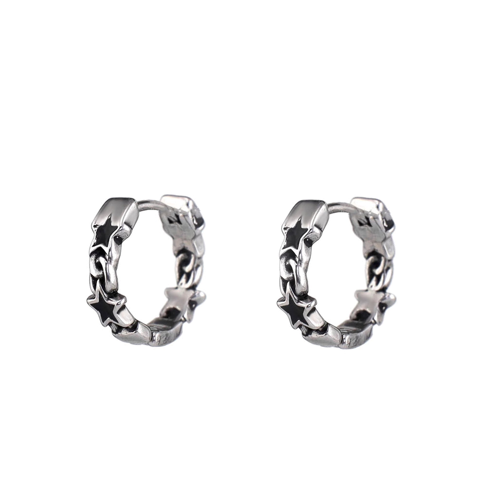 Star & Chain Stainless Steel Earrings