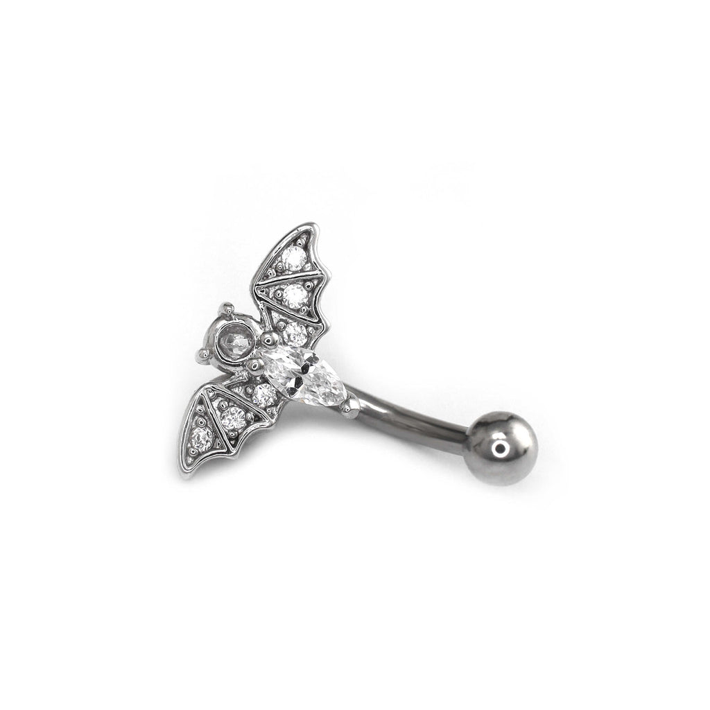 Bat CZ Externally Threaded Stainless Steel EyeBrow Studs