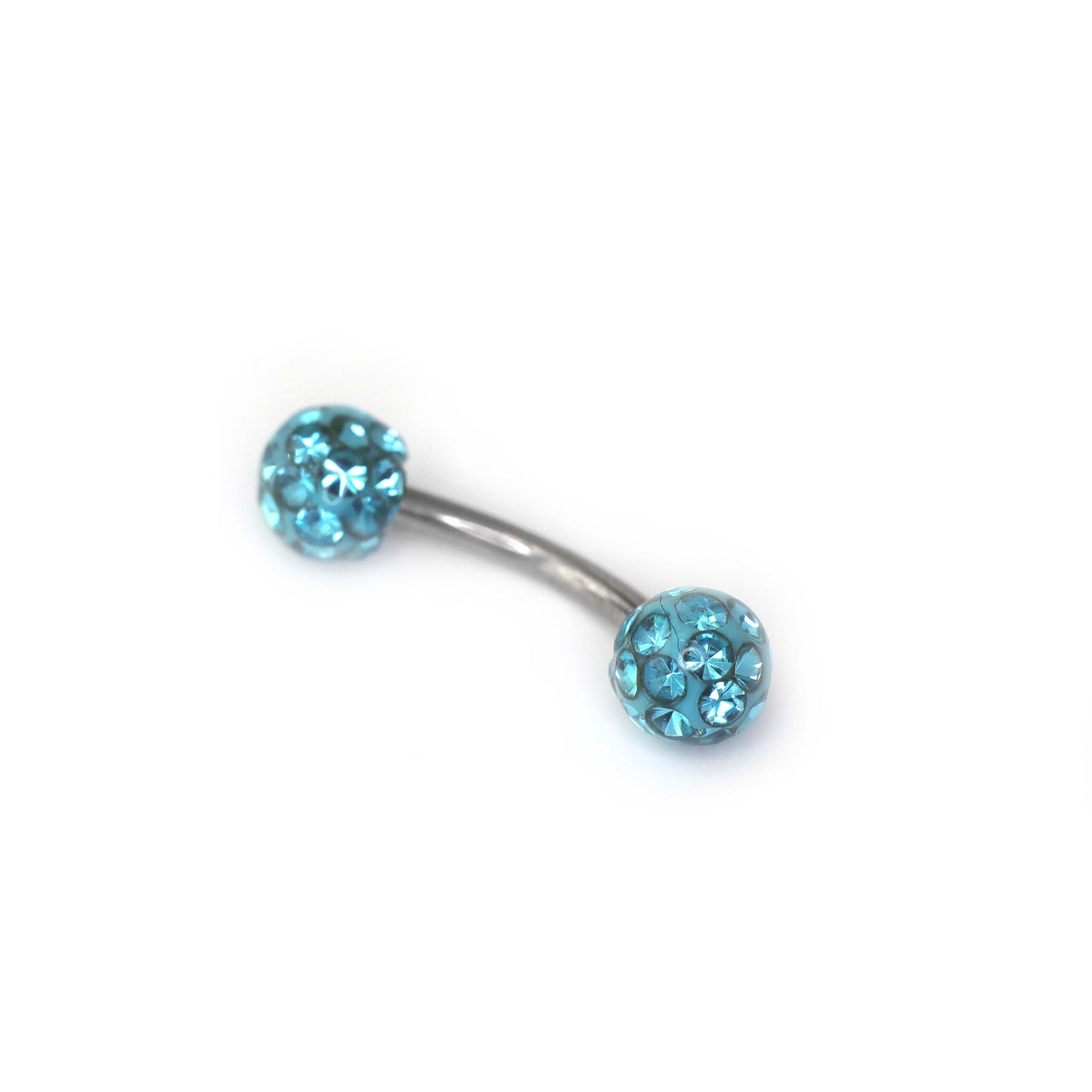 16G Full CZ Externally Threaded Stainless Steel Eyebrow Stud