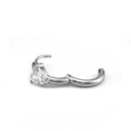 Large Heart CZ Stainless Steel Earrings