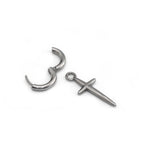 Minimalist 3D Large Cross Stainless Steel Earrings