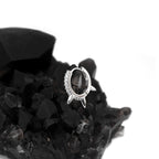 Side-Set CZ Spike Stainless Steel Earrings