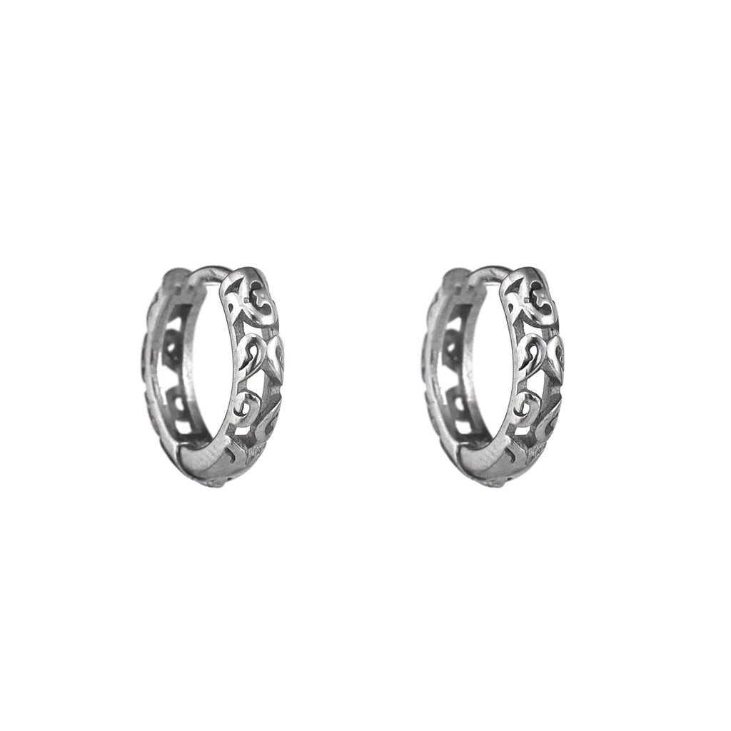 Openwork Vine Pattern Stainless Steel Earrings