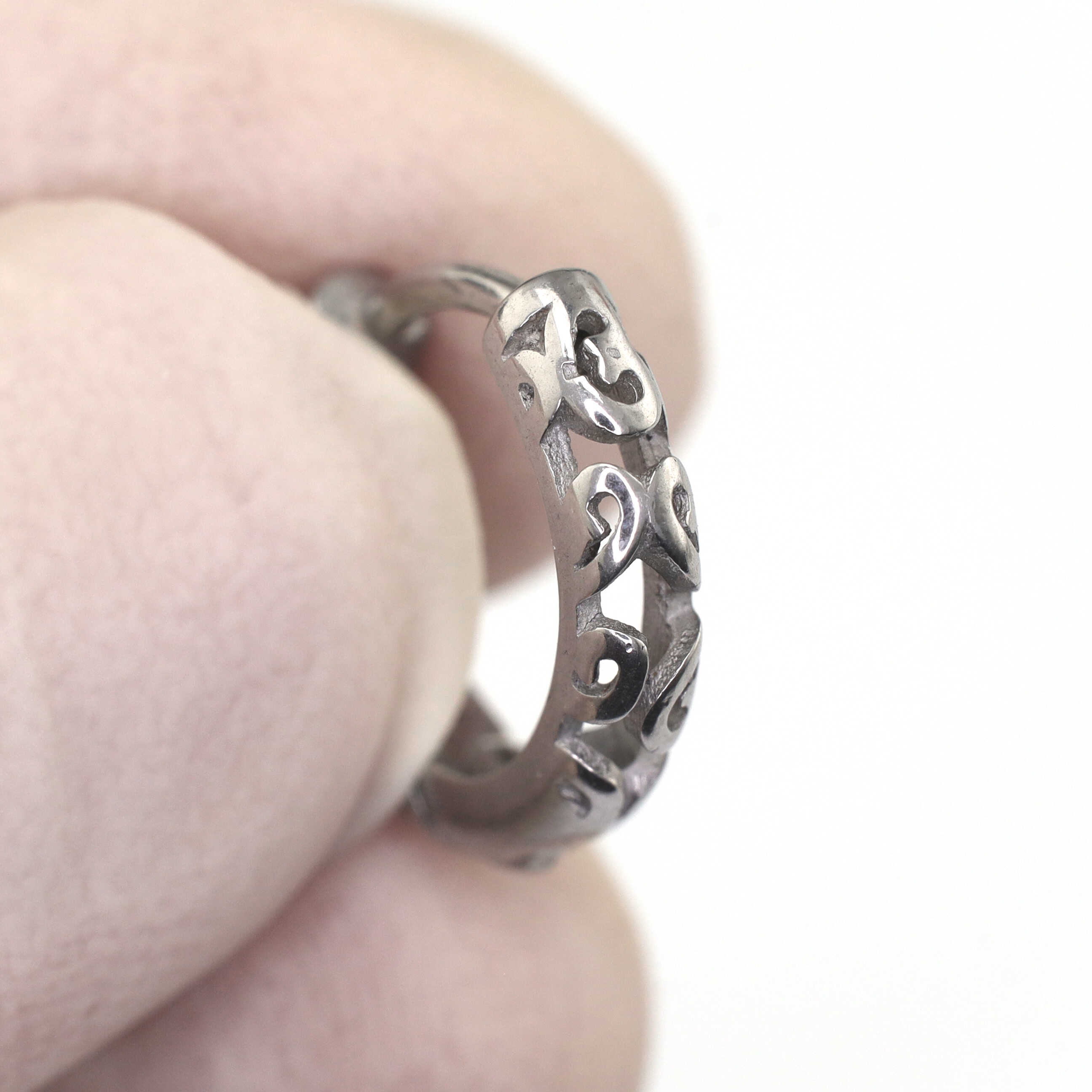 Openwork Vine Pattern Stainless Steel Earrings