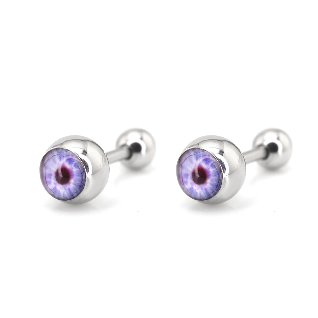 Demon Eye Ball stainless steel Ear Stud