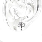 Bamboo  Leaf  CZ Internally Threaded Titanium Studs