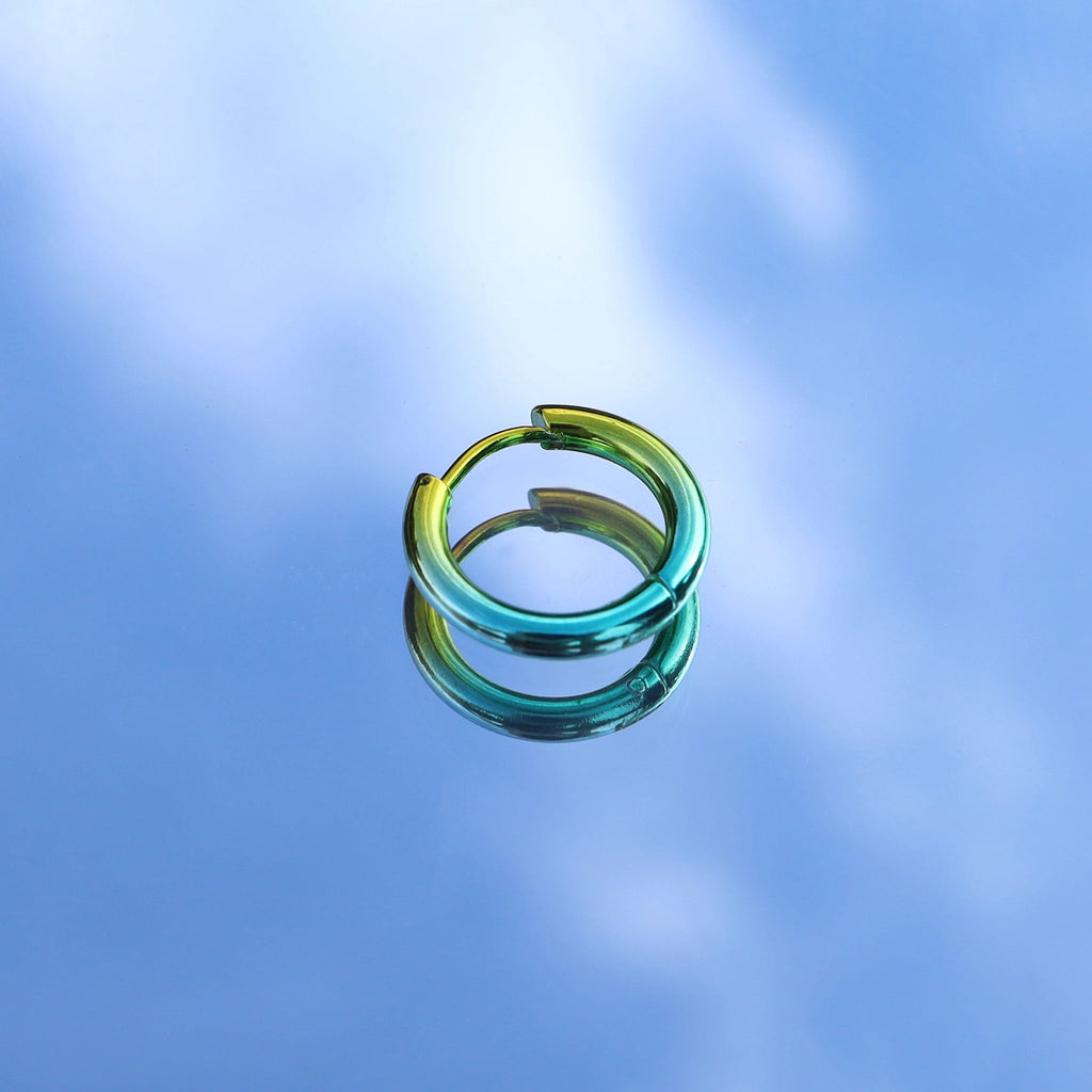 Gradient Color Stainless Steel Earrings