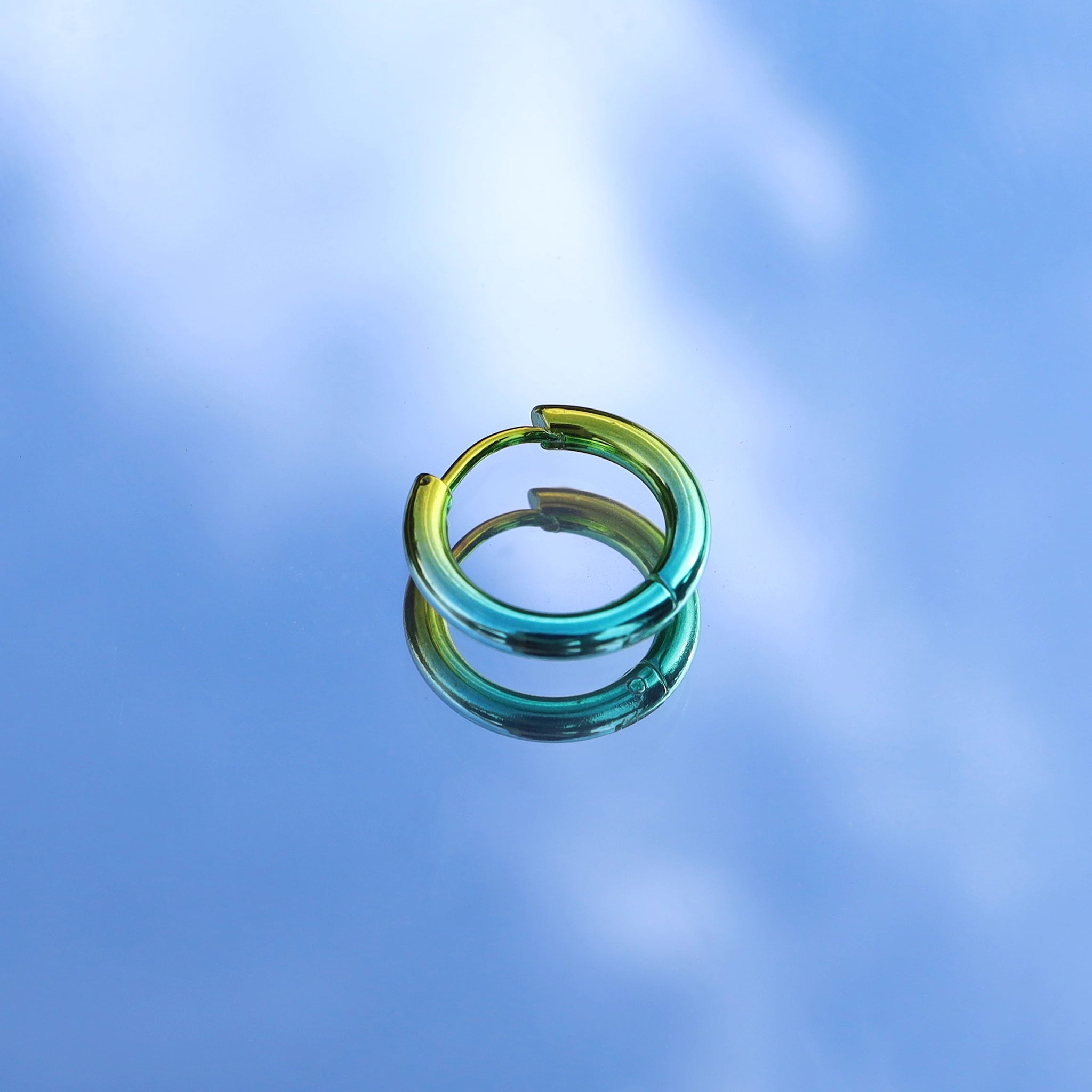 Gradient Color Stainless Steel Earrings