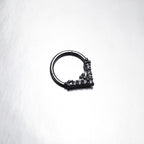 Triangular CZ stainless steel Segment Ring