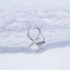 Triangle CZ stainless steel Segment Hoop
