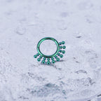 Sun Burst Titanium Segment Hoop