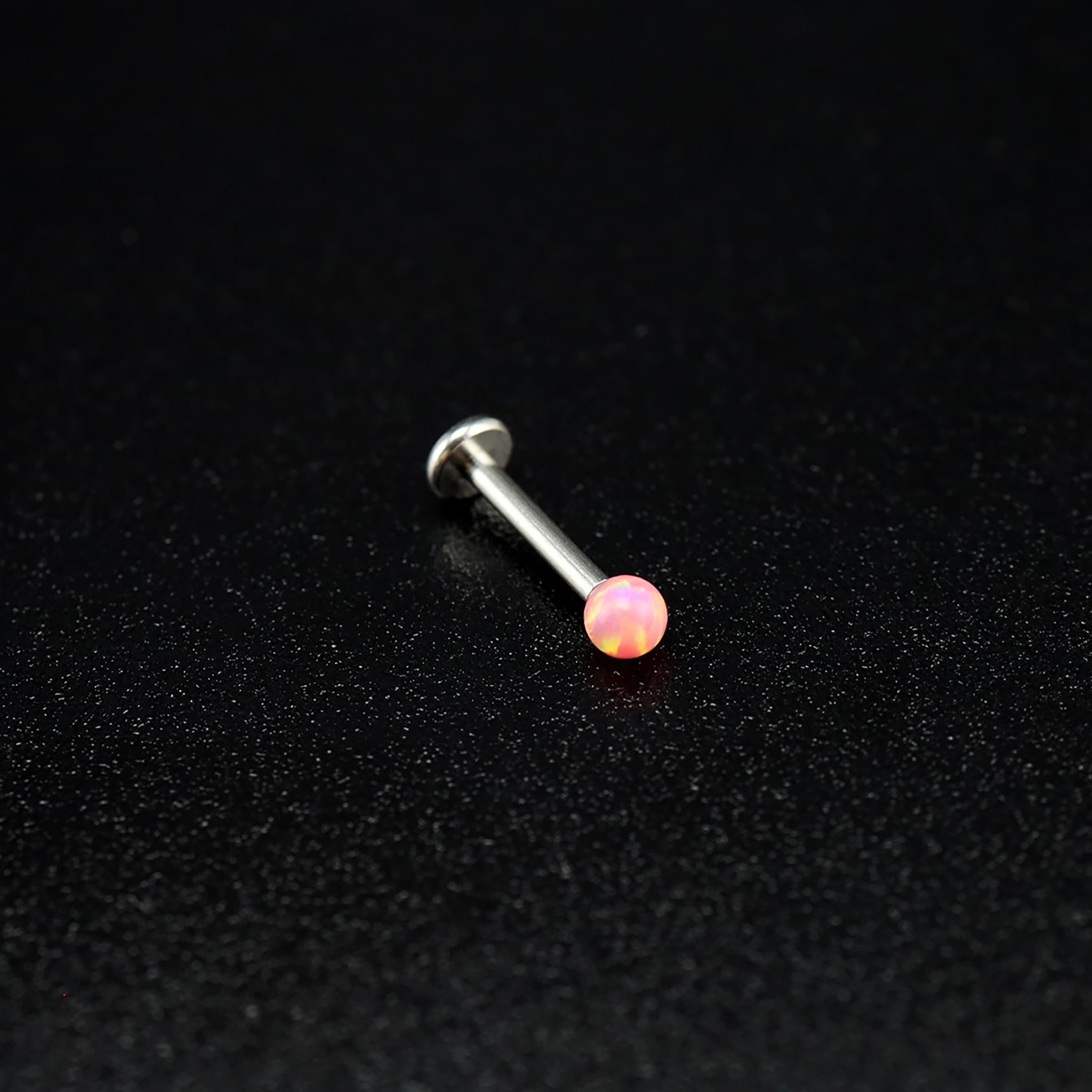 3mm Opal Internal Thread Stainless Steel Labret Stud