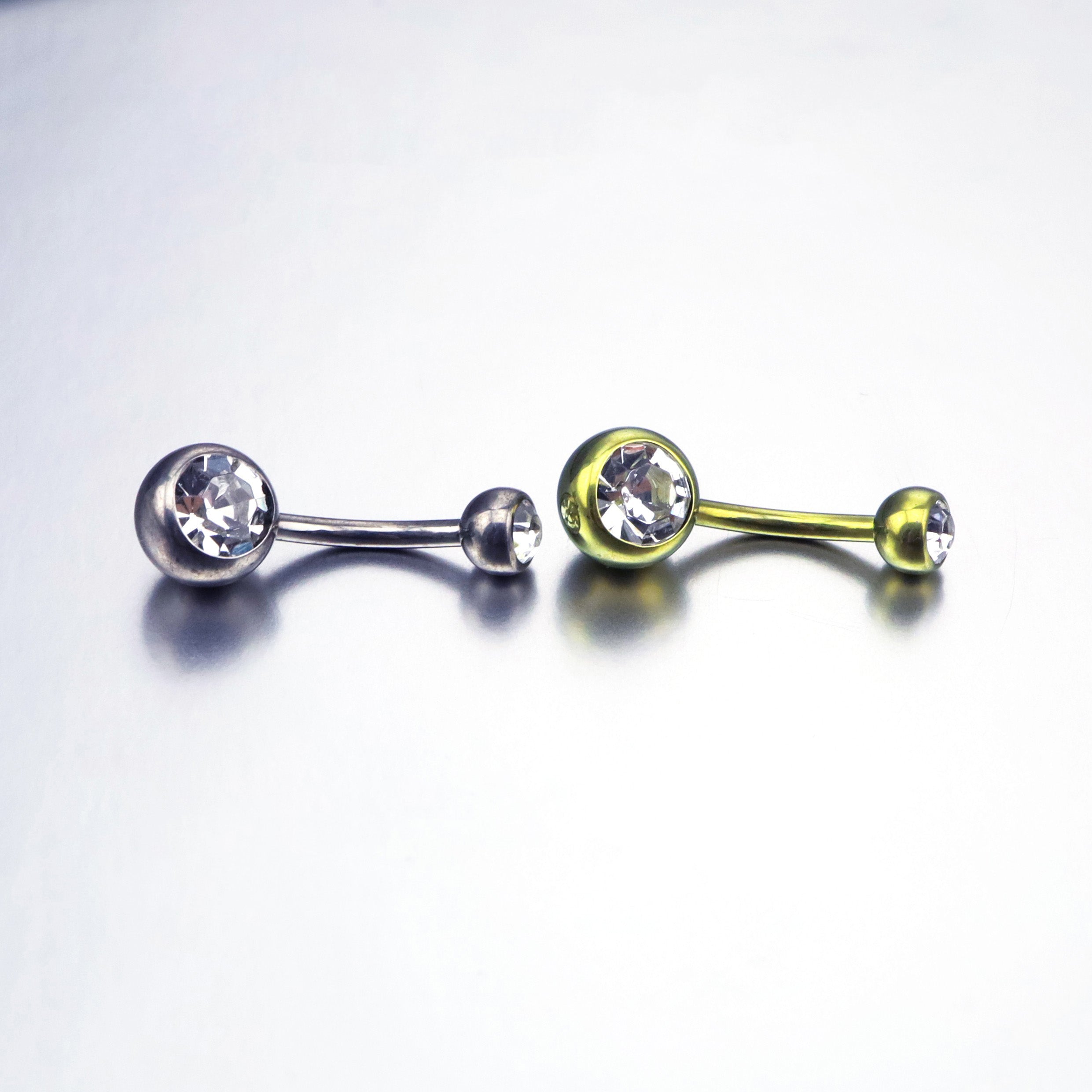Crystal Titanium Belly Ring