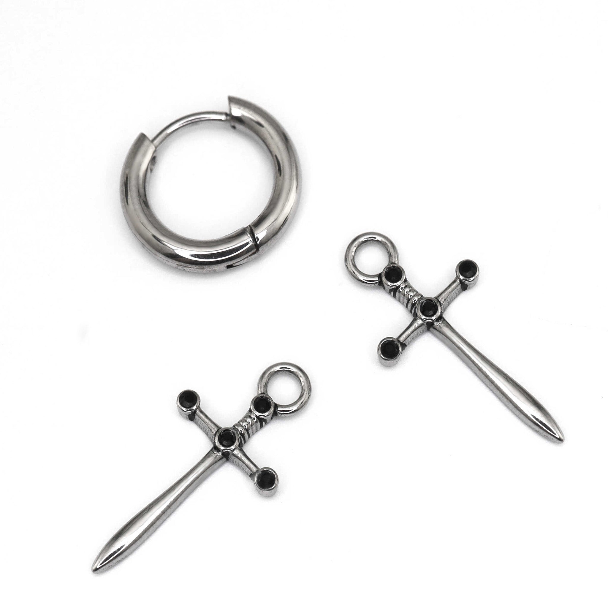 Dagger Statement stainless steel Earrings