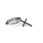 Woven Cross Pendant stainless steel Earrings