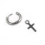 Woven Cross Pendant stainless steel Earrings