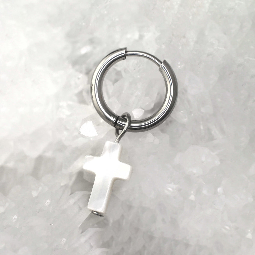 Resin Cross Pendant stainless steel Earrings