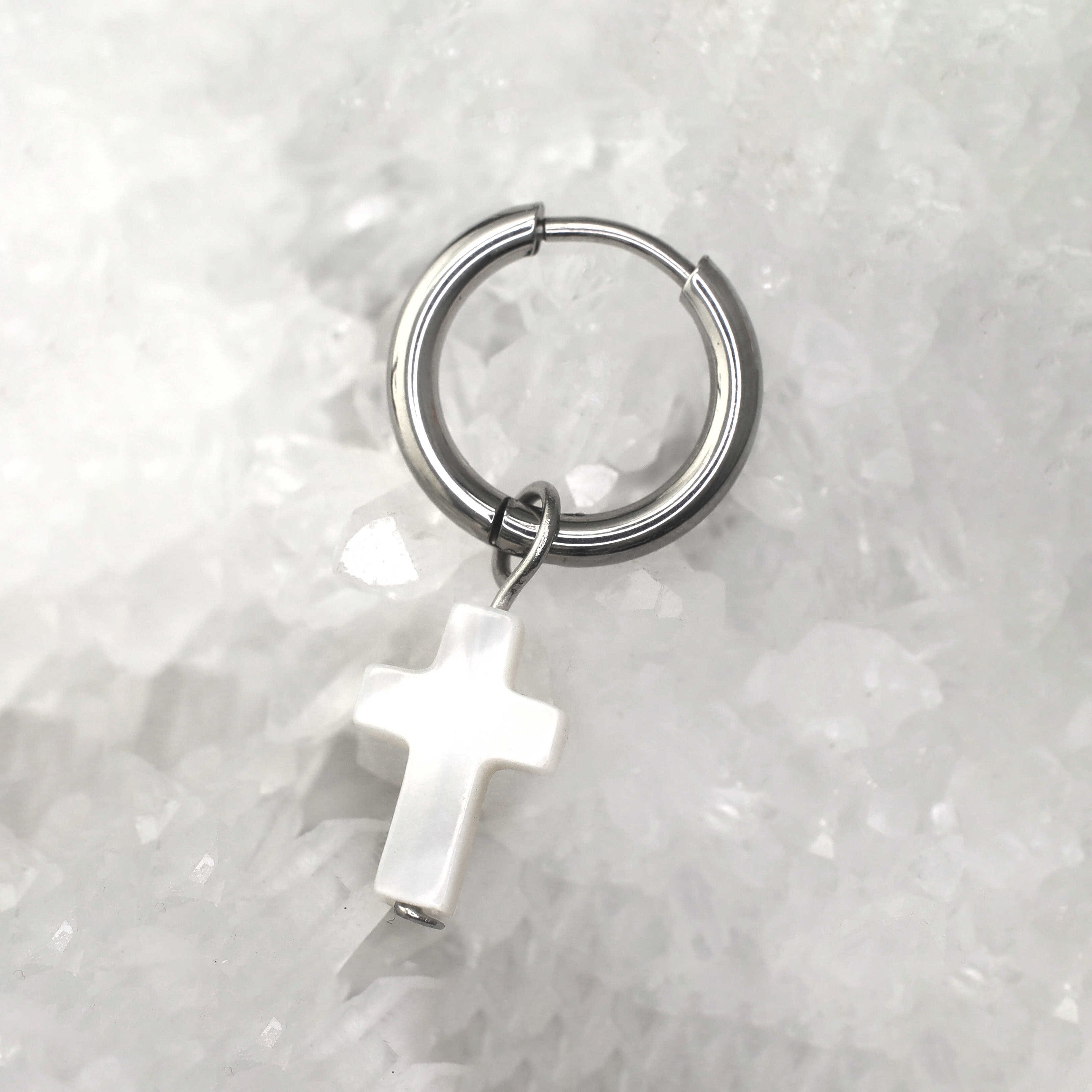 Resin Cross Pendant stainless steel Earrings