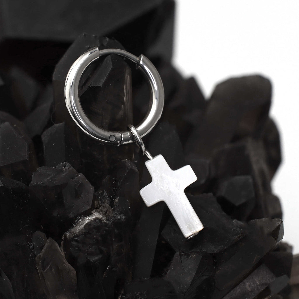 Resin Cross Pendant stainless steel Earrings