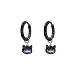 PAIR OF  Cute Cat stainless steel Earrings