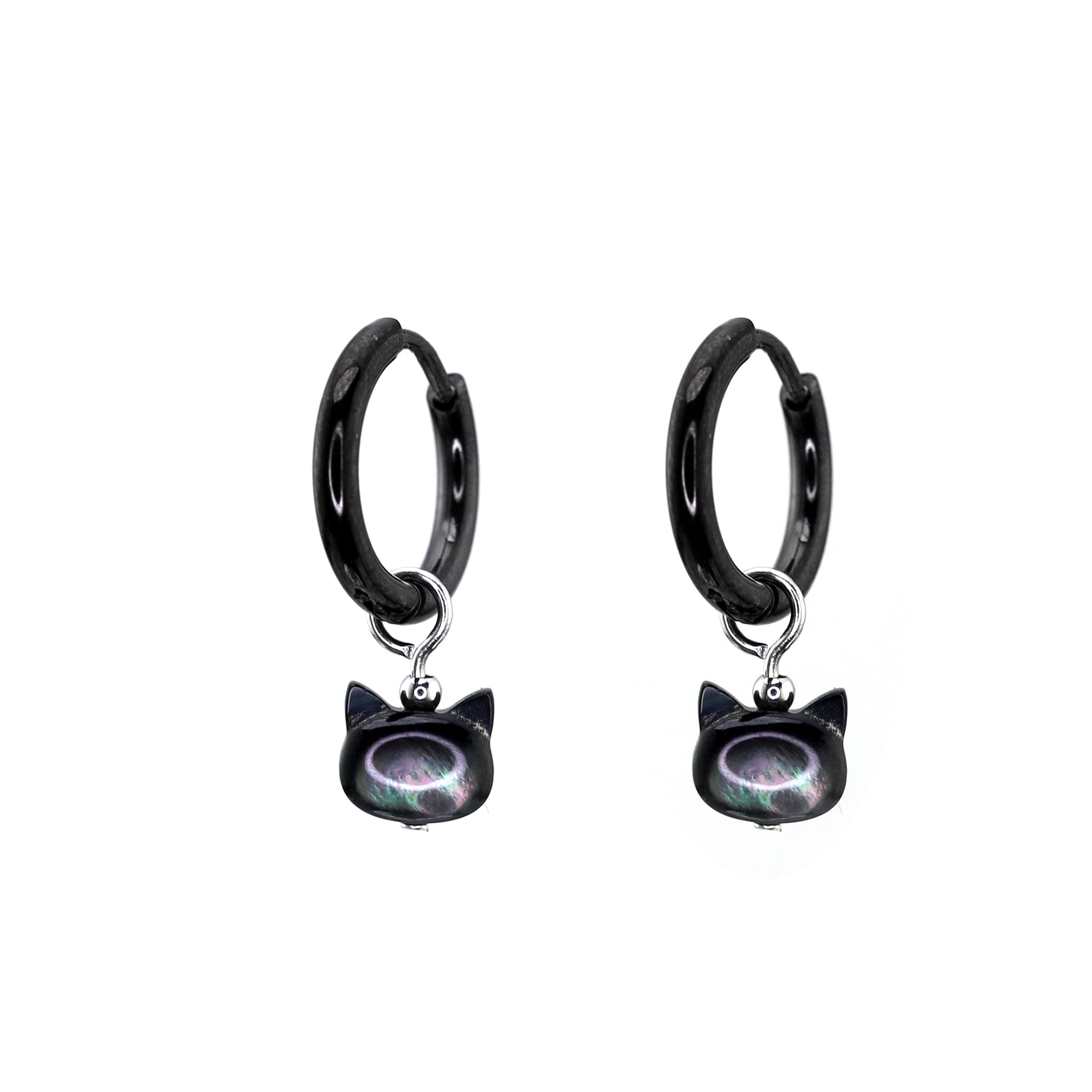 PAIR OF  Cute Cat stainless steel Earrings