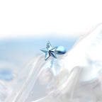 3D Engraved Pentagram Internally Threaded Titanium Studs