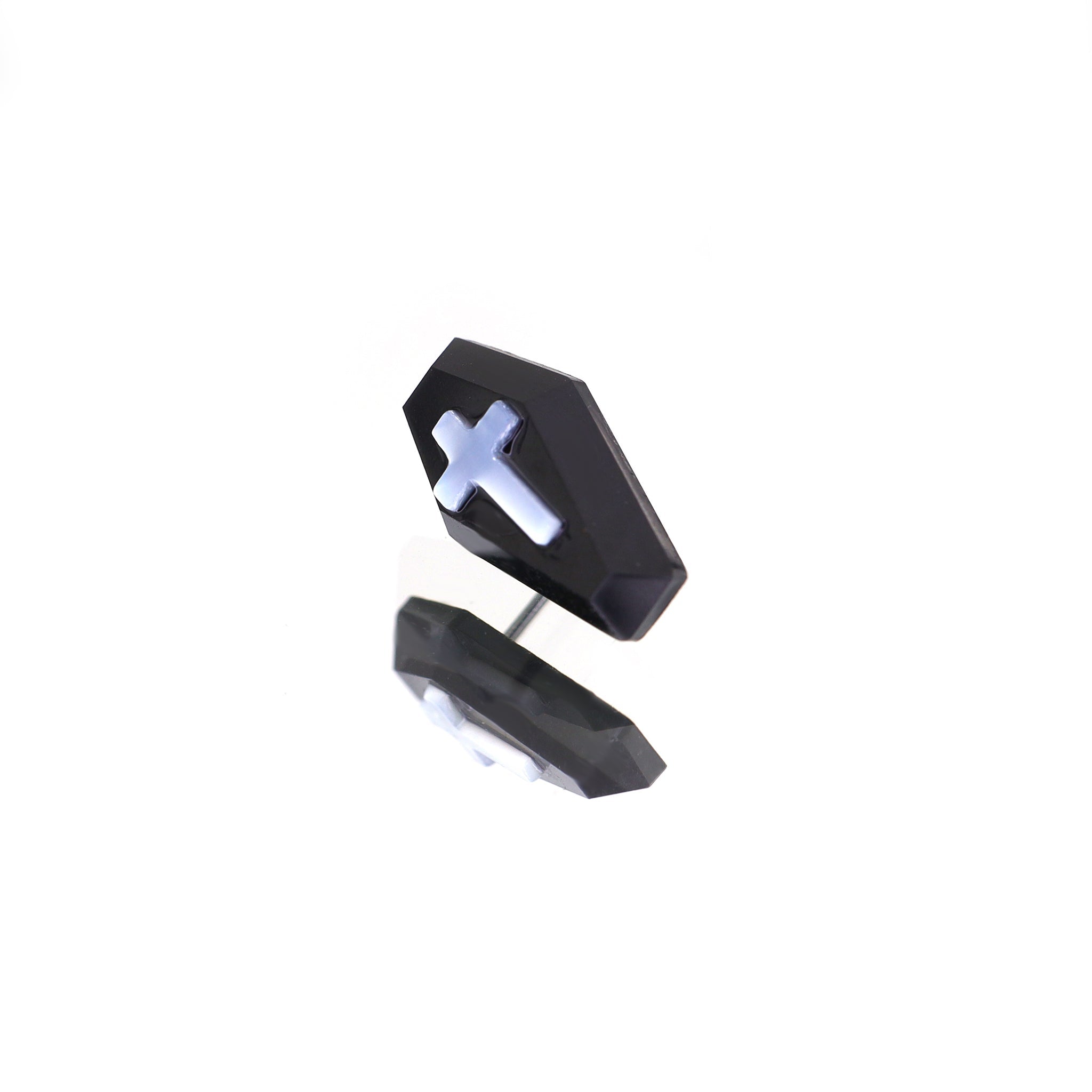 Resin Cross Coffin Ear Studs