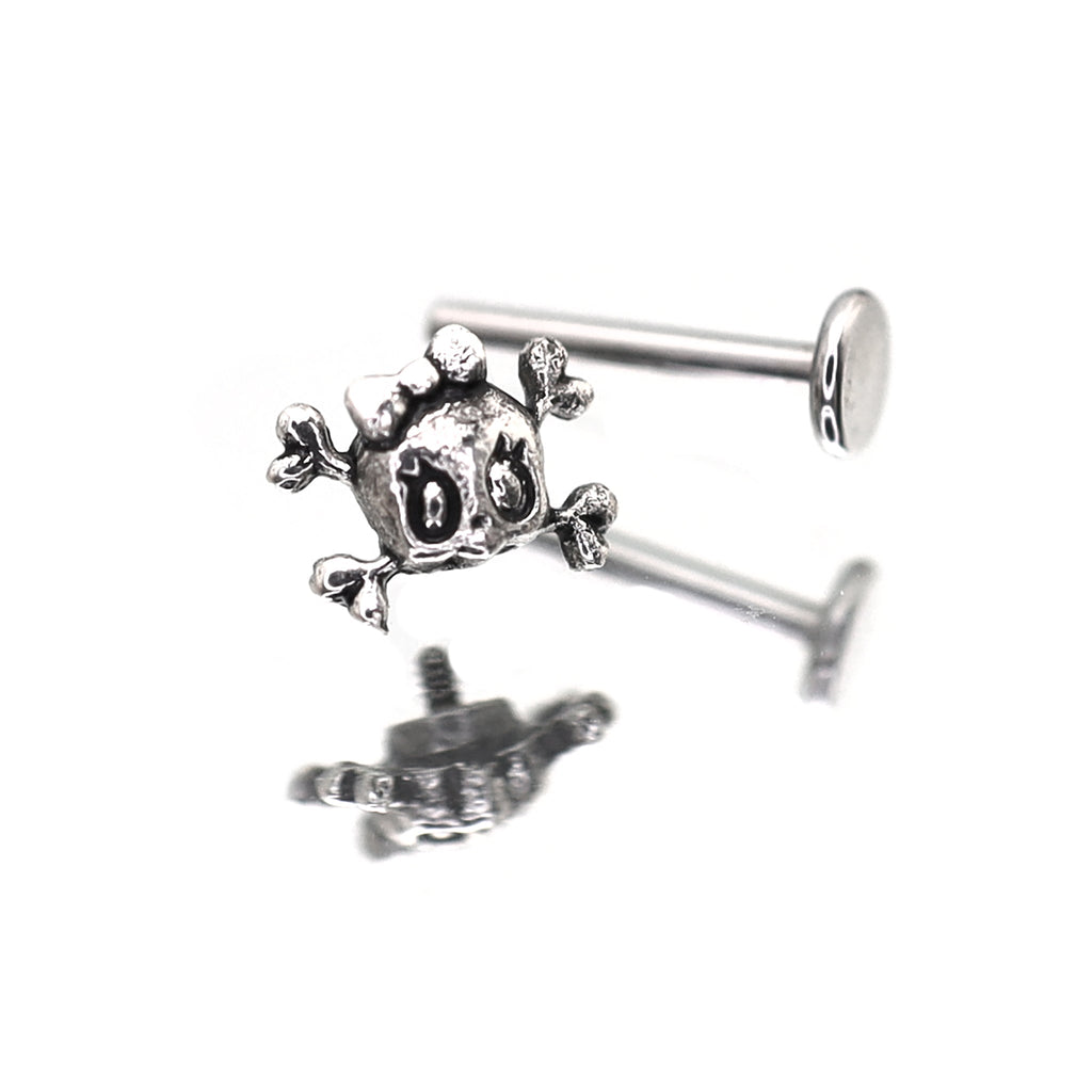 Skull Bow Internally Threaded stainless steel Studs