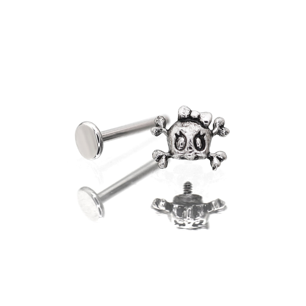 Skull Bow Internally Threaded stainless steel Studs