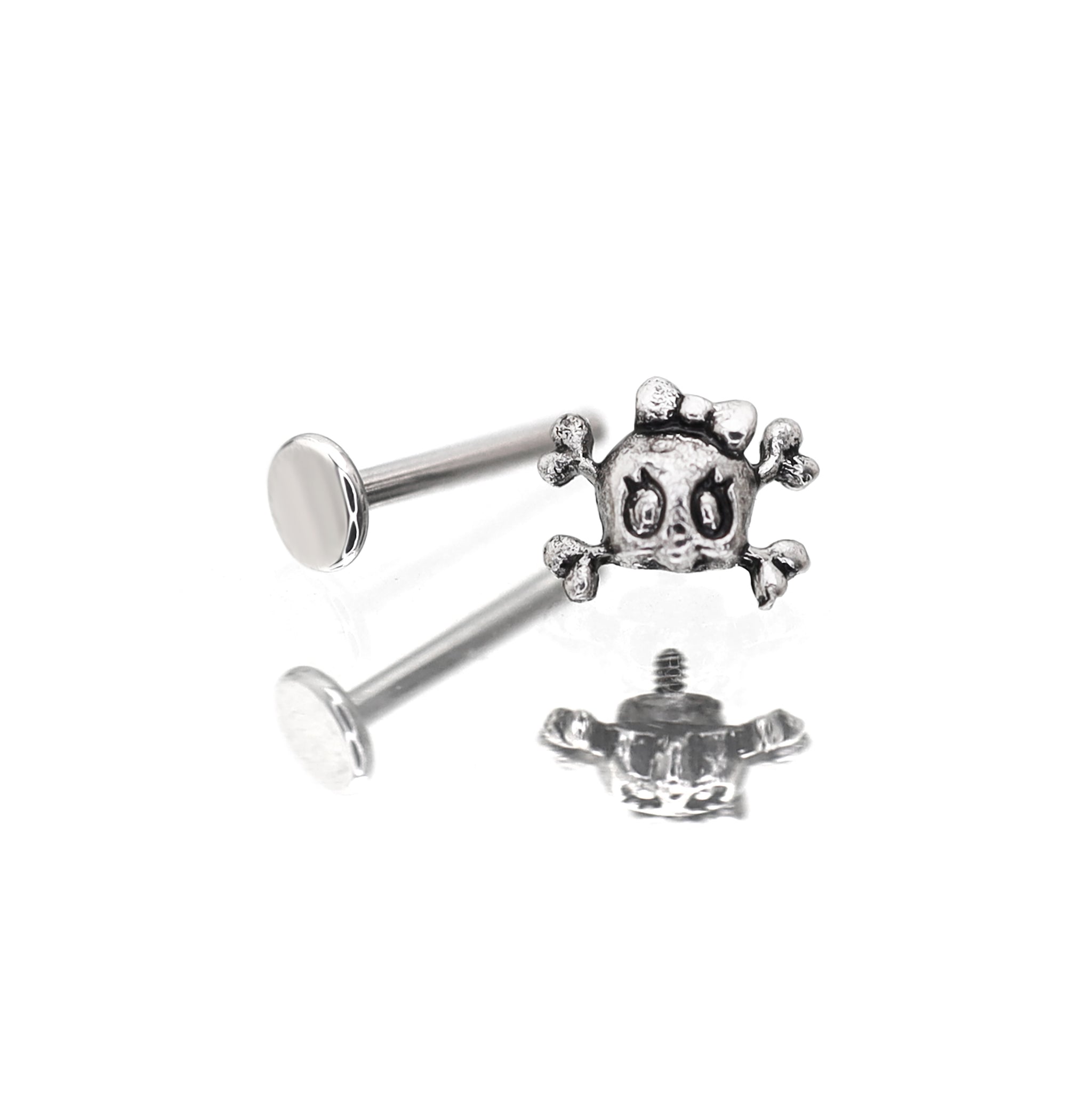 Skull Bow Internally Threaded stainless steel Studs