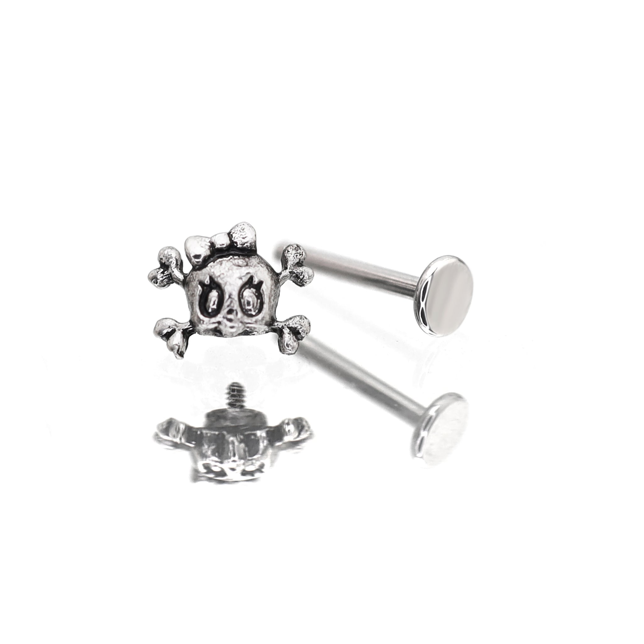 Skull Bow Internally Threaded stainless steel Studs