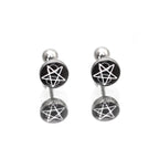 PAIR OF Resin Oil Slick Star stainless steel Ear Studs
