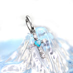 PAIR OF Heart CZ Large Cross stainless steel Earrings