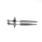 Engraved Dark Fantasy Dagger stainless steel Studs