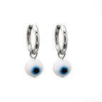 PAIR OF Blue Eyeball Pendant stainless steel Earrings